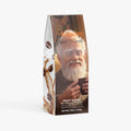 Coffee bag with an image of a man holding a cup and text 'Knowing Your Worth'.